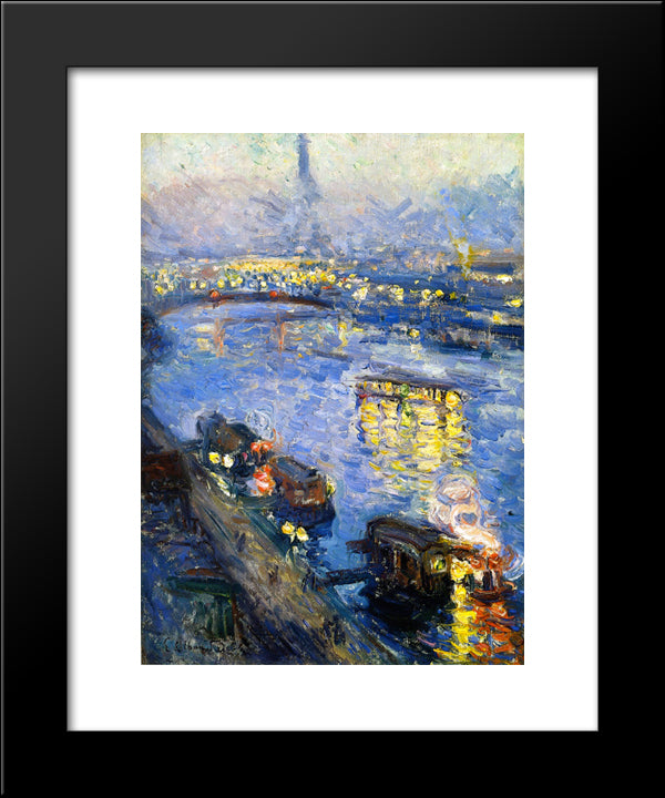 The Pont De Grenelle, Paris 20x24 Black Modern Wood Framed Art Print Poster by Friesz, Othon