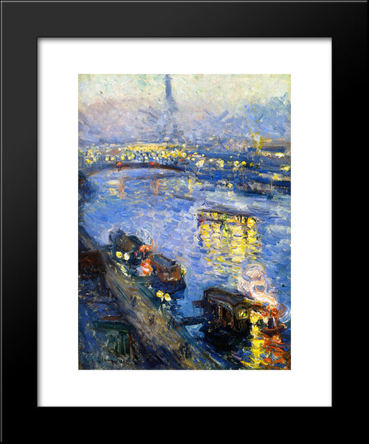 The Pont De Grenelle, Paris 20x24 Black Modern Wood Framed Art Print Poster by Friesz, Othon