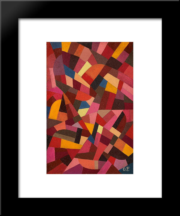 Komposition 20x24 Black Modern Wood Framed Art Print Poster by Freundlich, Otto