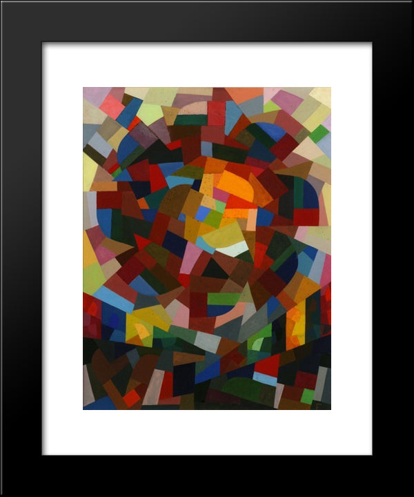 Rosace Ii 20x24 Black Modern Wood Framed Art Print Poster by Freundlich, Otto
