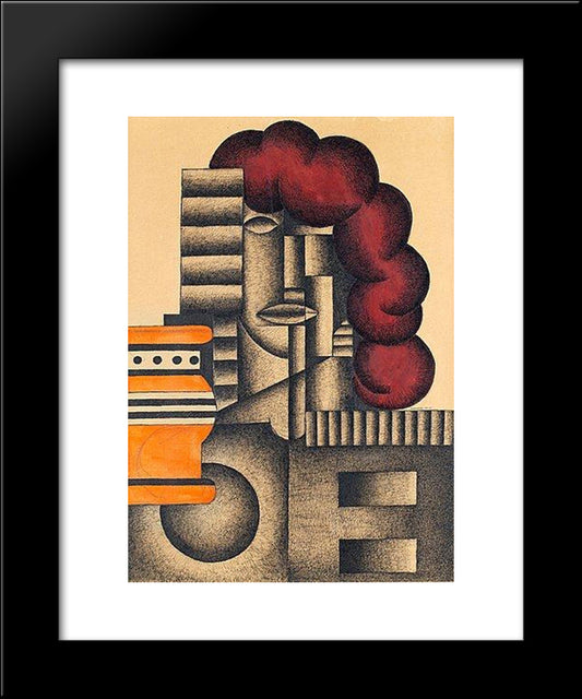 Arkitektonisk Komposition 20x24 Black Modern Wood Framed Art Print Poster by Carlsund, Otto Gustav