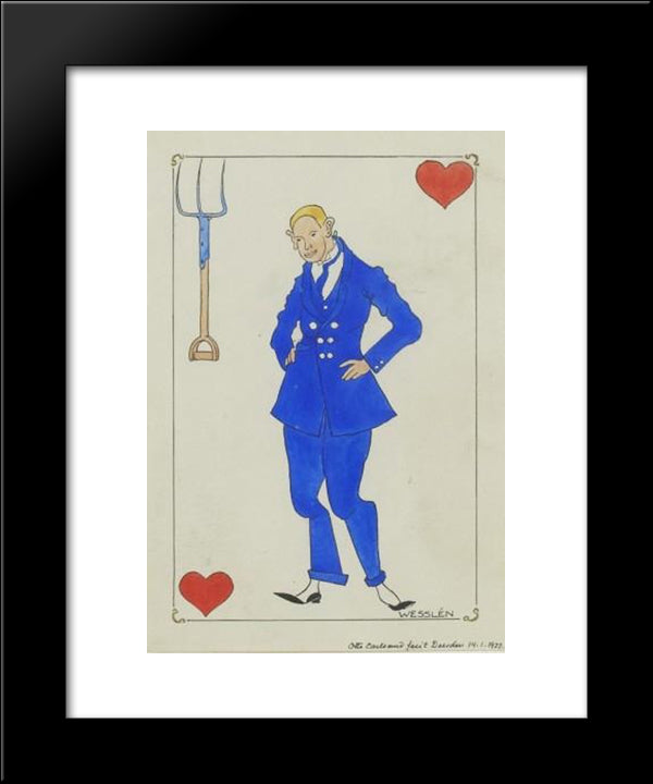 Dresdens Spektrum Hjarter Knekt 20x24 Black Modern Wood Framed Art Print Poster by Carlsund, Otto Gustav