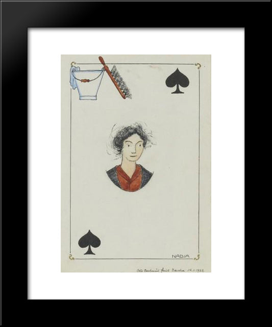 Dresdens Spektrum Spader Dam 20x24 Black Modern Wood Framed Art Print Poster by Carlsund, Otto Gustav