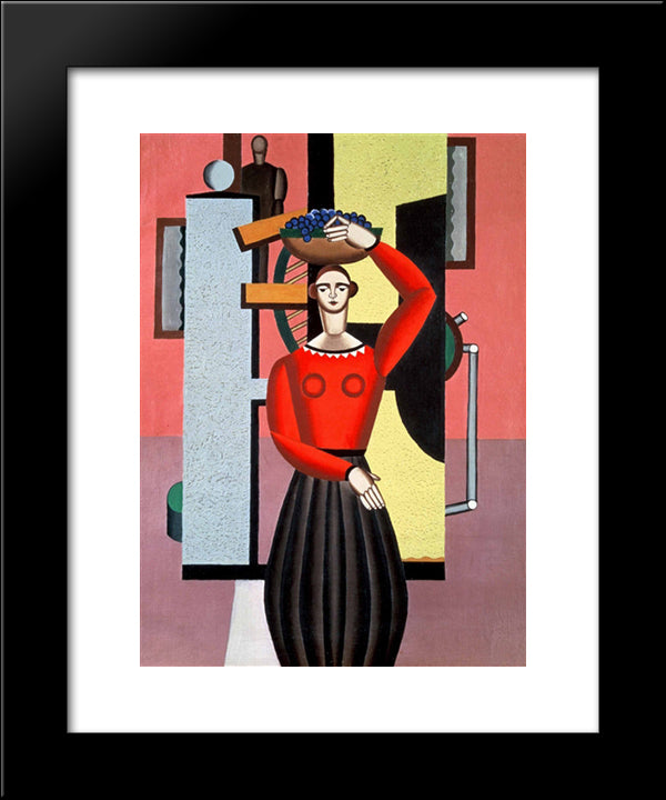 Vinskord 20x24 Black Modern Wood Framed Art Print Poster by Carlsund, Otto Gustav