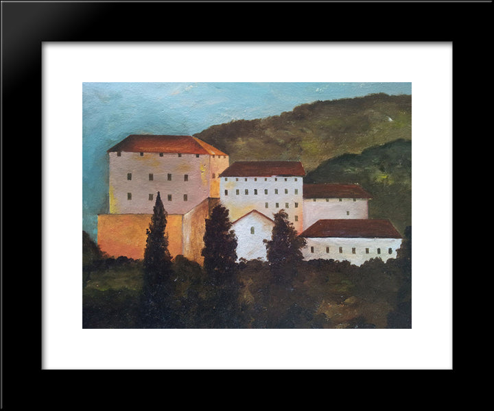 Belvedere 20x24 Black Modern Wood Framed Art Print Poster by Rosai, Ottone