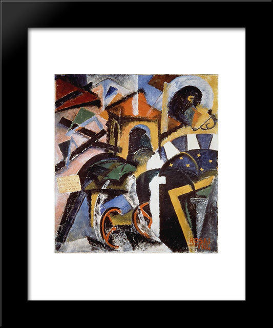 Scomposizione Di Una Strada 20x24 Black Modern Wood Framed Art Print Poster by Rosai, Ottone