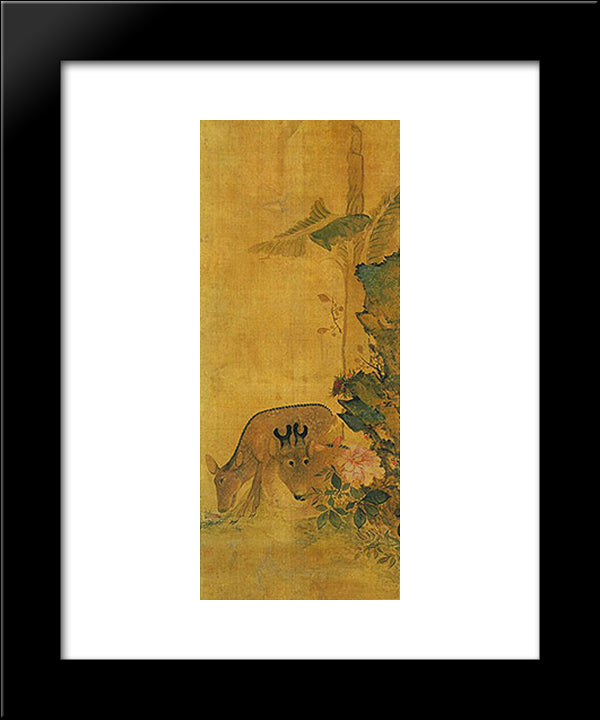 Chowon Jirok 20x24 Black Modern Wood Framed Art Print Poster by Owon