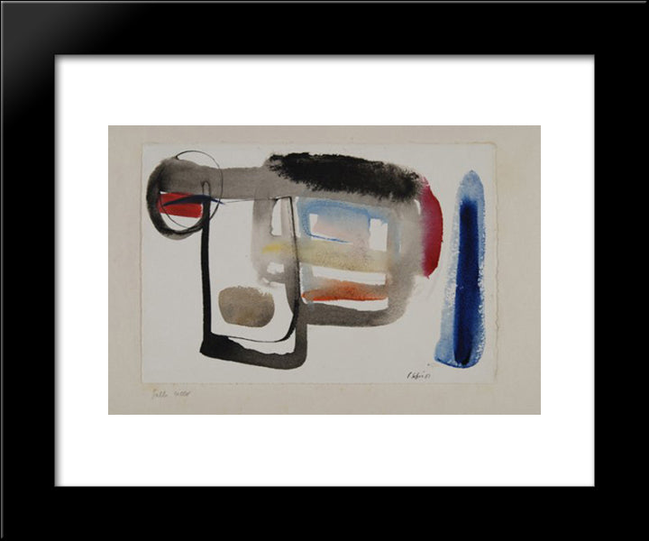 Gallo Ricco 20x24 Black Modern Wood Framed Art Print Poster by Scheggi, Paolo