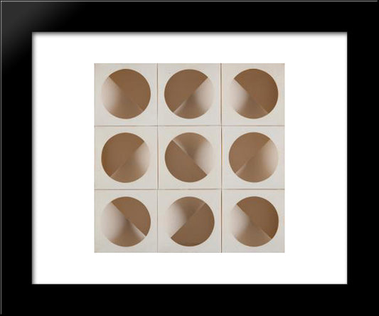 Struttura Modulare 20x24 Black Modern Wood Framed Art Print Poster by Scheggi, Paolo