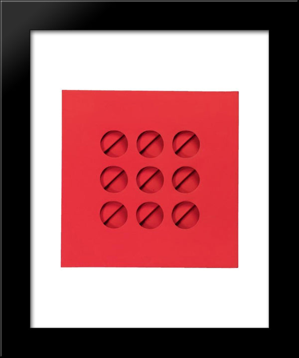 Tondi Per Quadri 20x24 Black Modern Wood Framed Art Print Poster by Scheggi, Paolo