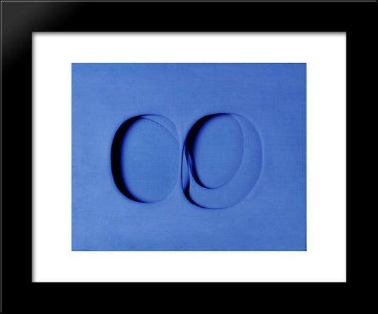 Volumi (Blu) 20x24 Black Modern Wood Framed Art Print Poster by Scheggi, Paolo