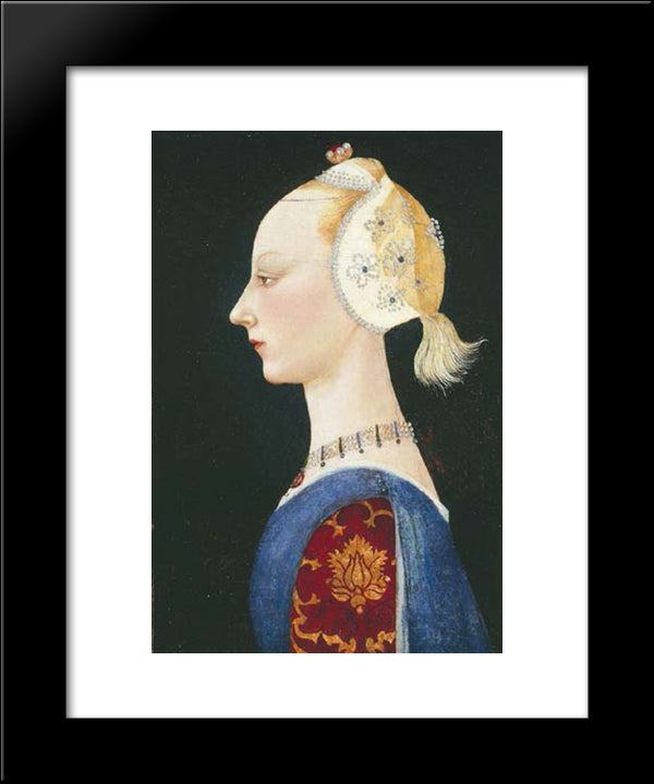 A Young Lady Of Fashion 20x24 Black Modern Wood Framed Art Print Poster by Uccello, Paolo