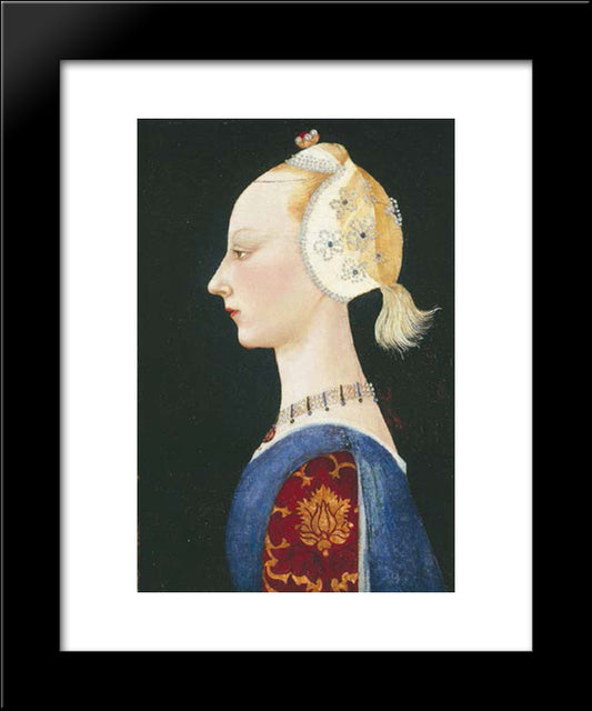A Young Lady Of Fashion 20x24 Black Modern Wood Framed Art Print Poster by Uccello, Paolo