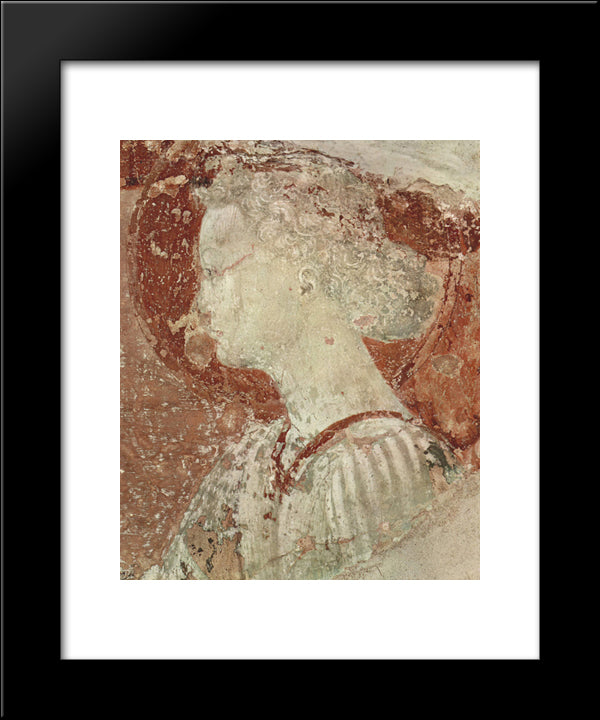 Fresco In The Cloister Of San Miniato Al Monte Loggia In Florence 20x24 Black Modern Wood Framed Art Print Poster by Uccello, Paolo
