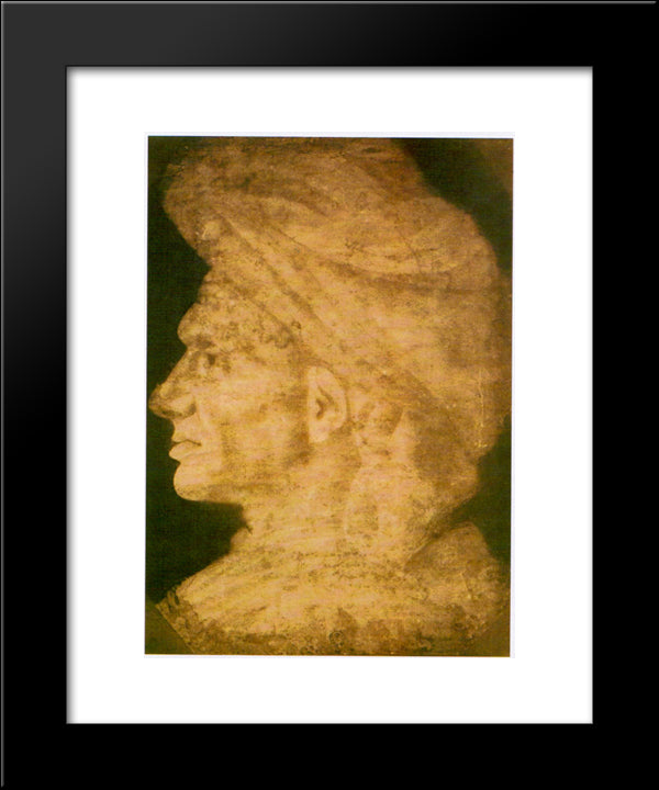 Portrait Of A Man 20x24 Black Modern Wood Framed Art Print Poster by Uccello, Paolo