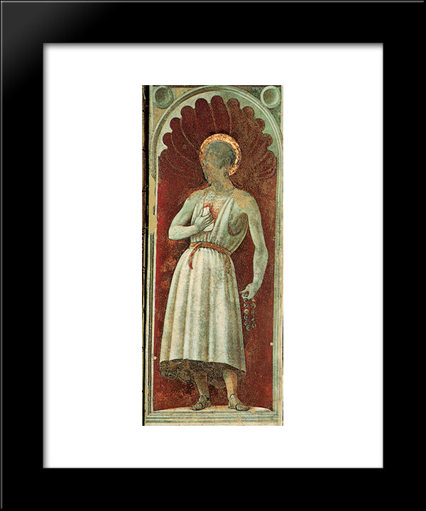 Saint Jerome And Saint Dominic 20x24 Black Modern Wood Framed Art Print Poster by Uccello, Paolo