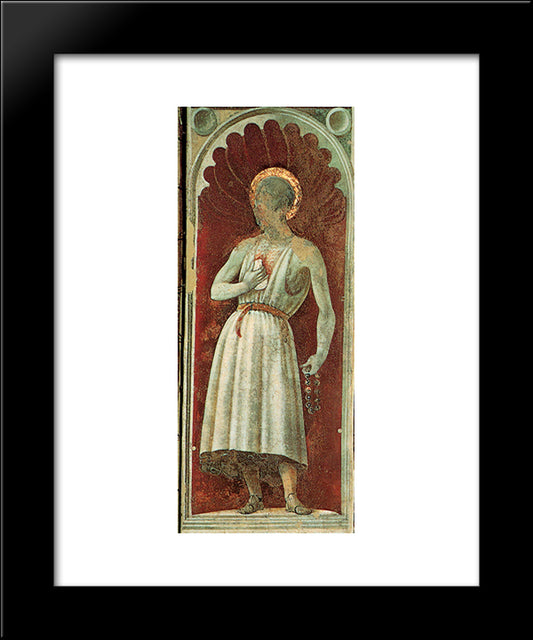 Saint Jerome And Saint Dominic 20x24 Black Modern Wood Framed Art Print Poster by Uccello, Paolo