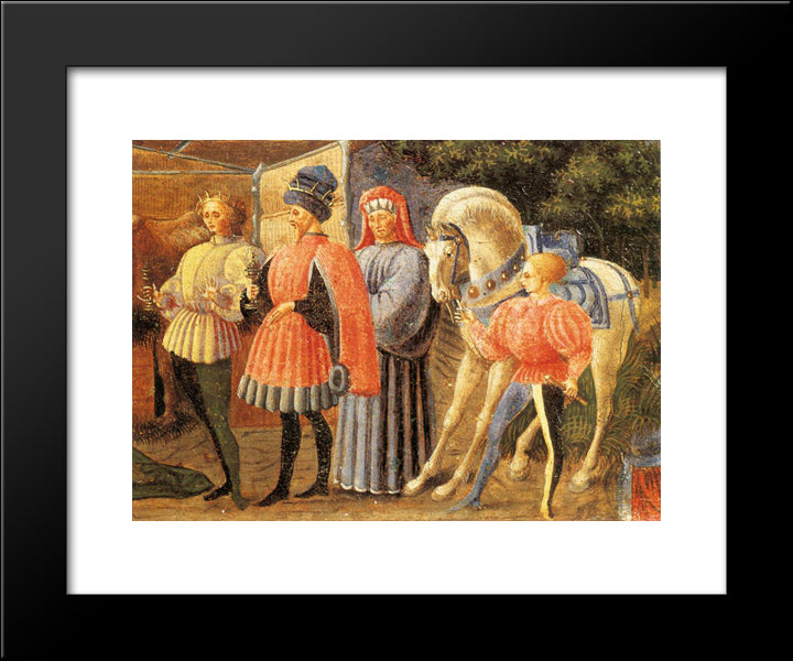 The Adoration Of The Magi 20x24 Black Modern Wood Framed Art Print Poster by Uccello, Paolo