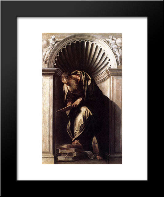 Aristotle 20x24 Black Modern Wood Framed Art Print Poster by Veronese, Paolo