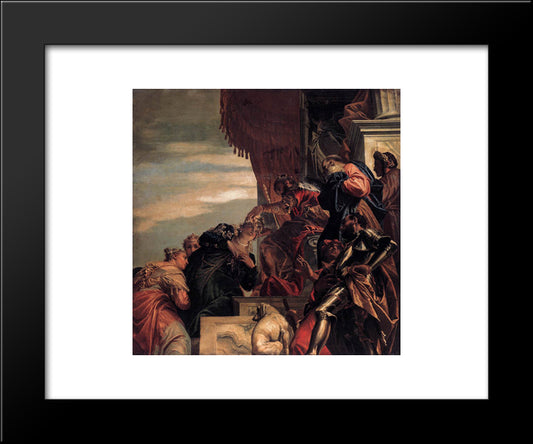 Esther Crowned By Ahasuerus 20x24 Black Modern Wood Framed Art Print Poster by Veronese, Paolo