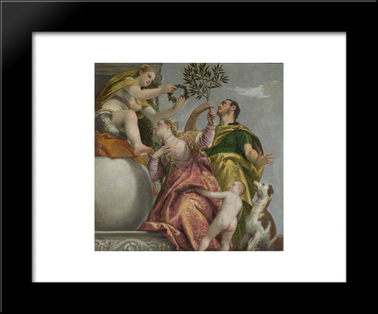 Happy Union 20x24 Black Modern Wood Framed Art Print Poster by Veronese, Paolo