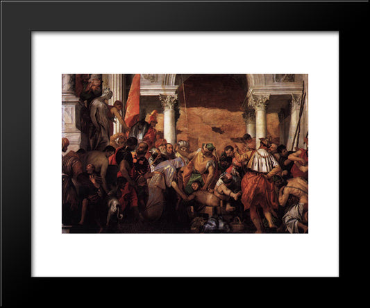 Martyrdom Of Saint Sebastian 20x24 Black Modern Wood Framed Art Print Poster by Veronese, Paolo