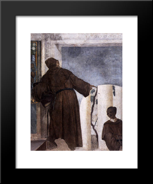 Monk With A Black Boy 20x24 Black Modern Wood Framed Art Print Poster by Veronese, Paolo