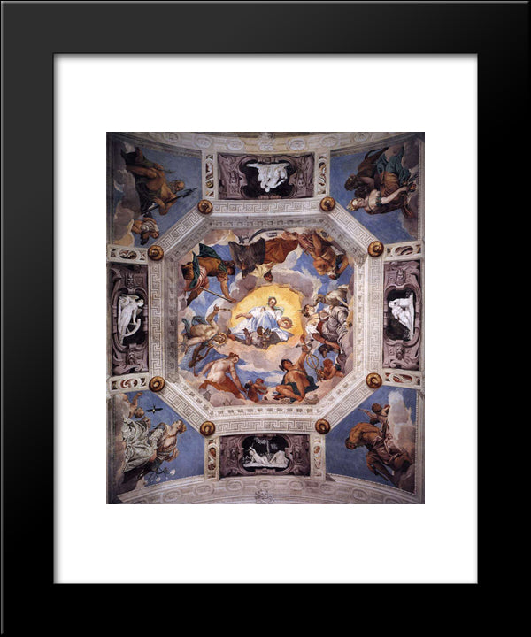 Olympus Room 20x24 Black Modern Wood Framed Art Print Poster by Veronese, Paolo