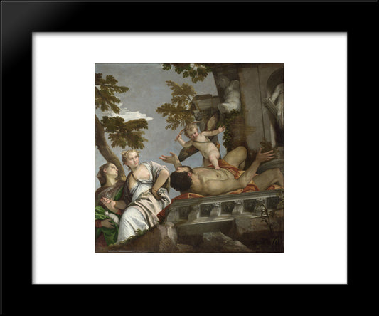 Scorn 20x24 Black Modern Wood Framed Art Print Poster by Veronese, Paolo