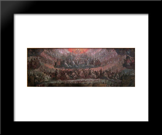 Sketch For Paradise (To Decorate The Room Of The Grand Council Of The Ducal Palace Of Venice) 20x24 Black Modern Wood Framed Art Print Poster by Veronese, Paolo