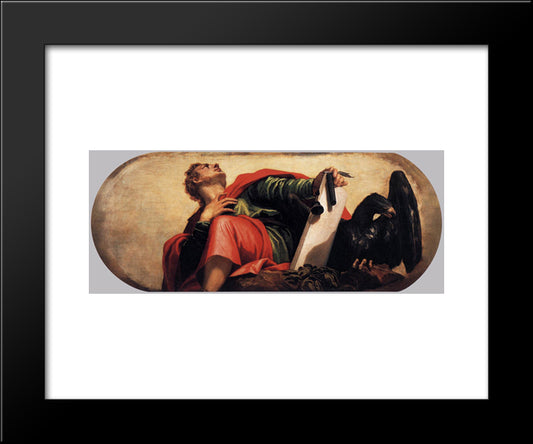 St John The Evangelist 20x24 Black Modern Wood Framed Art Print Poster by Veronese, Paolo