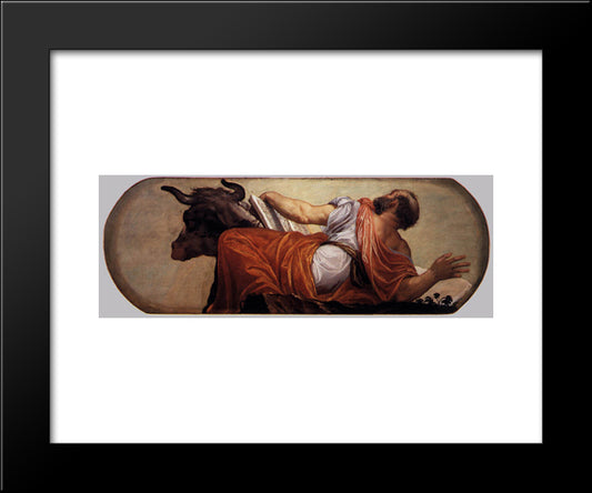 St Luke 20x24 Black Modern Wood Framed Art Print Poster by Veronese, Paolo