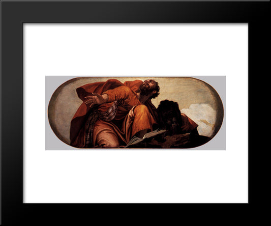 St Mark 20x24 Black Modern Wood Framed Art Print Poster by Veronese, Paolo