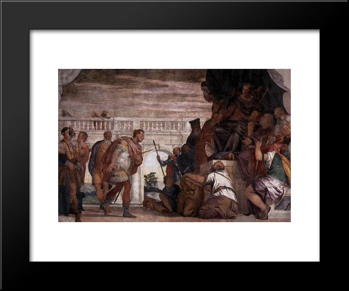 St Sebastian Reproving Diocletian 20x24 Black Modern Wood Framed Art Print Poster by Veronese, Paolo