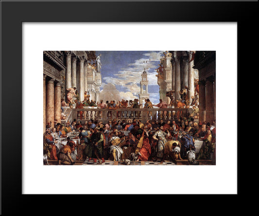 The Marriage At Cana 20x24 Black Modern Wood Framed Art Print Poster by Veronese, Paolo