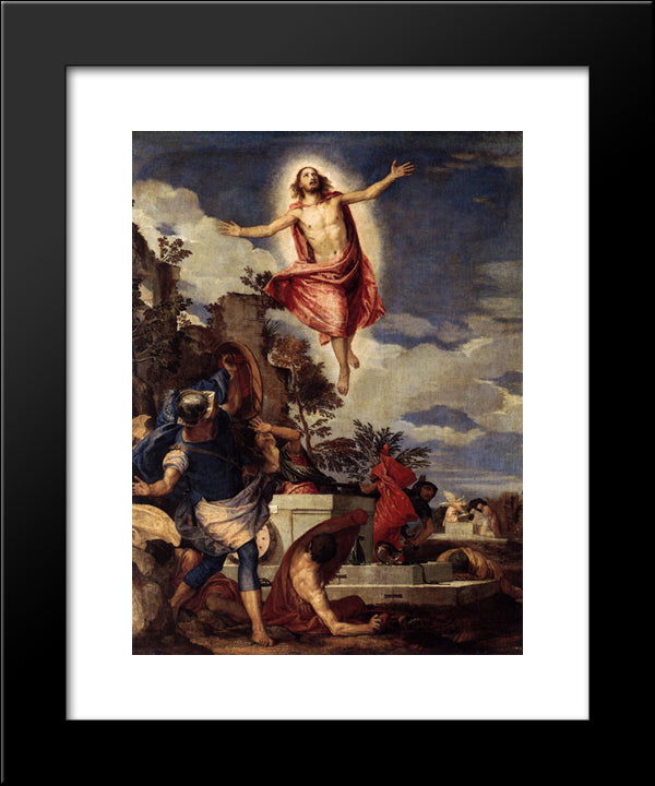 The Resurrection Of Christ 20x24 Black Modern Wood Framed Art Print Poster by Veronese, Paolo