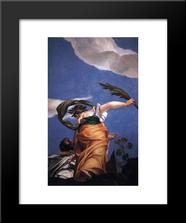 The Triumph Of Virtue Over Vice 20x24 Black Modern Wood Framed Art Print Poster by Veronese, Paolo