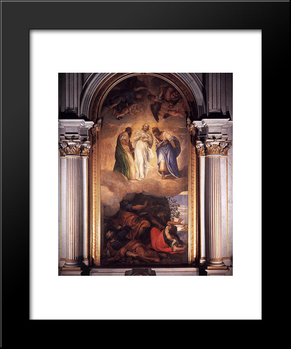 Transfiguration Of Christ 20x24 Black Modern Wood Framed Art Print Poster by Veronese, Paolo