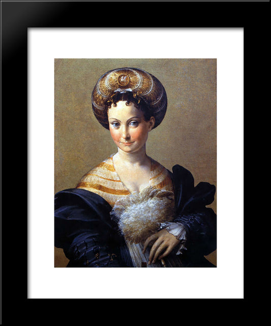 A Turkish Slave 20x24 Black Modern Wood Framed Art Print Poster by Parmigianino