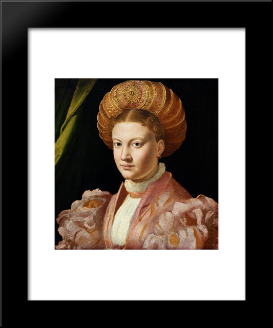 Portrait Of A Young Woman, Possibly Countess Gozzadini 20x24 Black Modern Wood Framed Art Print Poster by Parmigianino