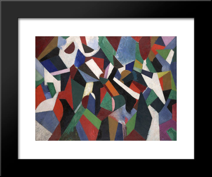 Composition Ii 20x24 Black Modern Wood Framed Art Print Poster by Bruce, Patrick Henry