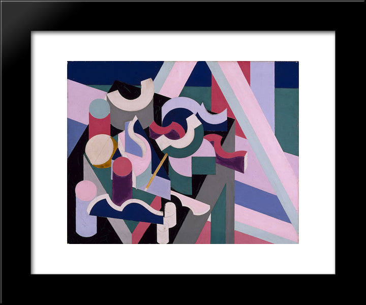 Still-Life 20x24 Black Modern Wood Framed Art Print Poster by Bruce, Patrick Henry