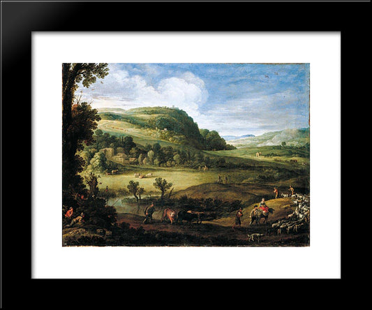 An Extensive Landscape 20x24 Black Modern Wood Framed Art Print Poster by Bril, Paul