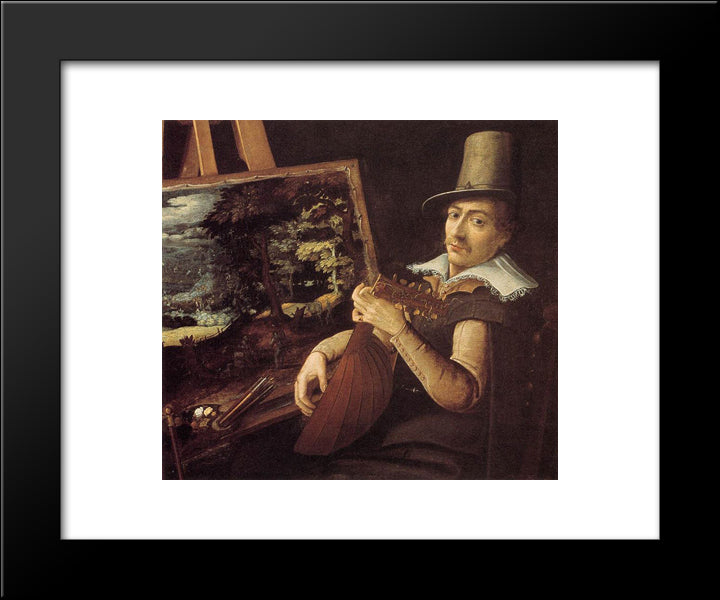 Self-Portrait 20x24 Black Modern Wood Framed Art Print Poster by Bril, Paul