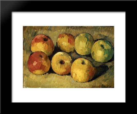 Apples 20x24 Black Modern Wood Framed Art Print Poster by Cezanne, Paul