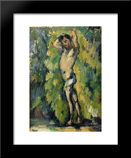 Bather 20x24 Black Modern Wood Framed Art Print Poster by Cezanne, Paul