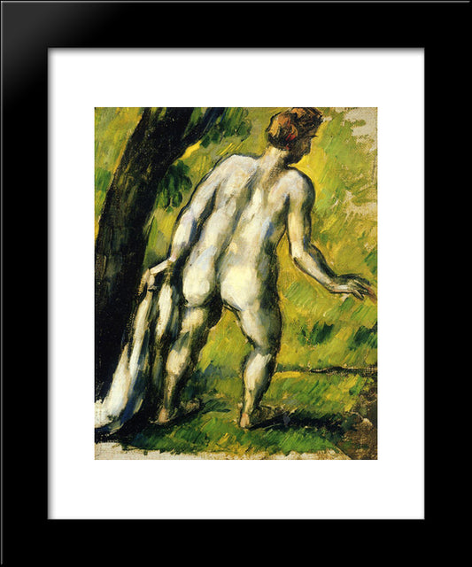 Bather From The Back 20x24 Black Modern Wood Framed Art Print Poster by Cezanne, Paul