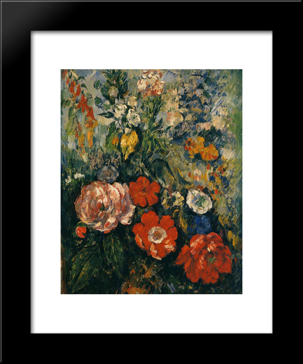 Bouquet Of Flowers 20x24 Black Modern Wood Framed Art Print Poster by Cezanne, Paul