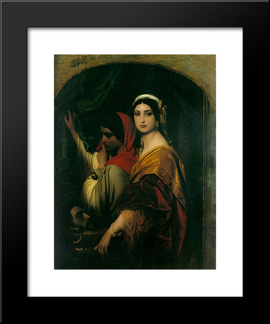 Herodias 20x24 Black Modern Wood Framed Art Print Poster by Delaroche, Paul