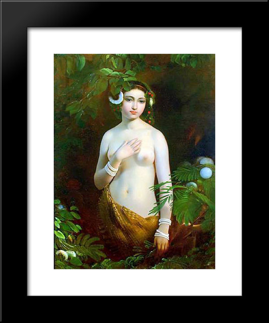 Innocence 20x24 Black Modern Wood Framed Art Print Poster by Delaroche, Paul